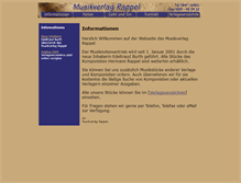 Tablet Screenshot of musikverlag-rappel.de